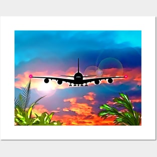 Airplane Landing Posters and Art